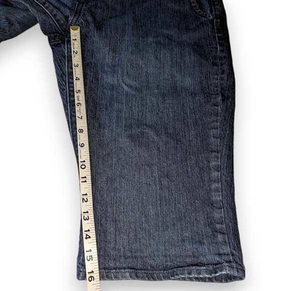Old Navy Mild Rise Stretch Denim Jean Capri Shorts 5 Pockets size 18 - Picture 5 of 7